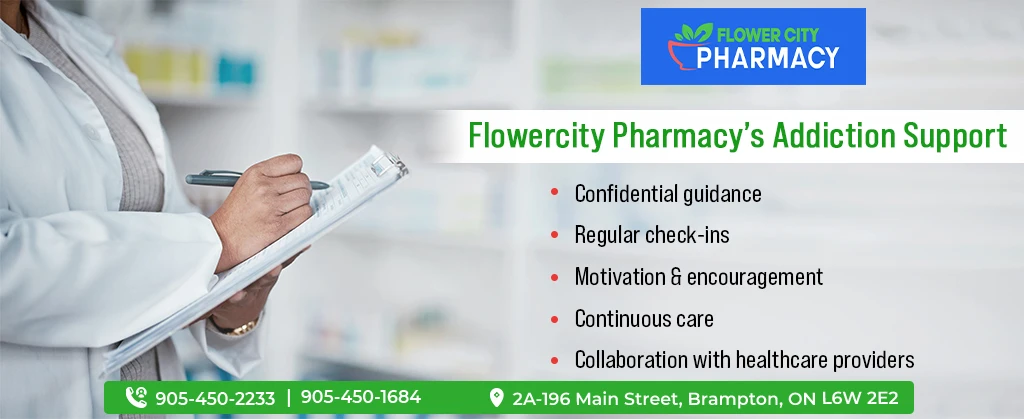 Pharmacy support for addiction Brampton